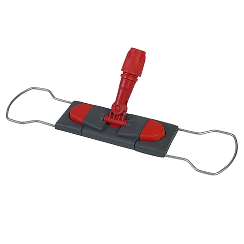 Держатель мопов складной рамочный, металл, крепление карман, две педали, 50х14 см, цвет красный - CD186-R