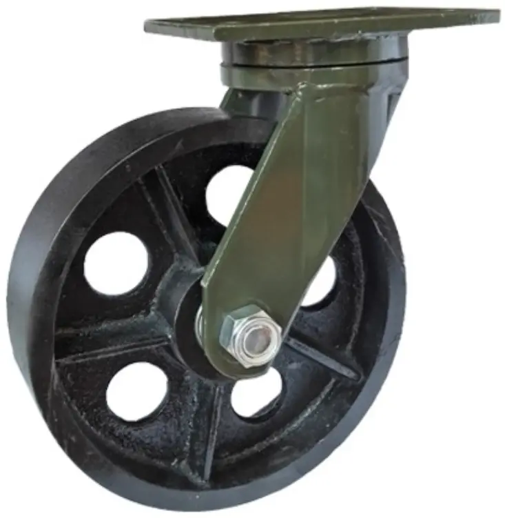 SHs95 - Сверхбольшегрузное стальное колесо без резины 300мм, 2000 кг (поворотн., двойной шарикоподш.)