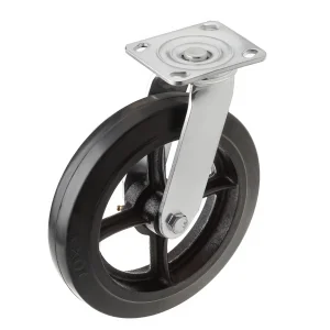 SCD 85 - Большегрузное чугунное колесо 250 мм (поворот., площадка, черн. рез., роликоподш.)