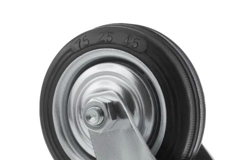 SCh 93 - Промышленное колесо 75 мм (под болт 10,5 мм, поворотн., черн. рез., роликоподш.)